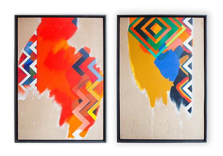 P 5433 A Pair of Paintings by Guy De Rougemont